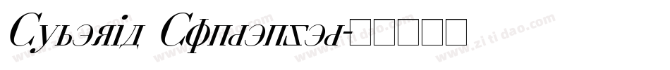 Cyberia Condensed字体转换